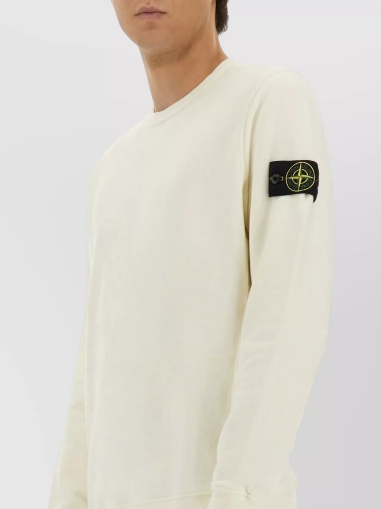 Stone Island Crew Neck Sweater Ribbed Cuffs