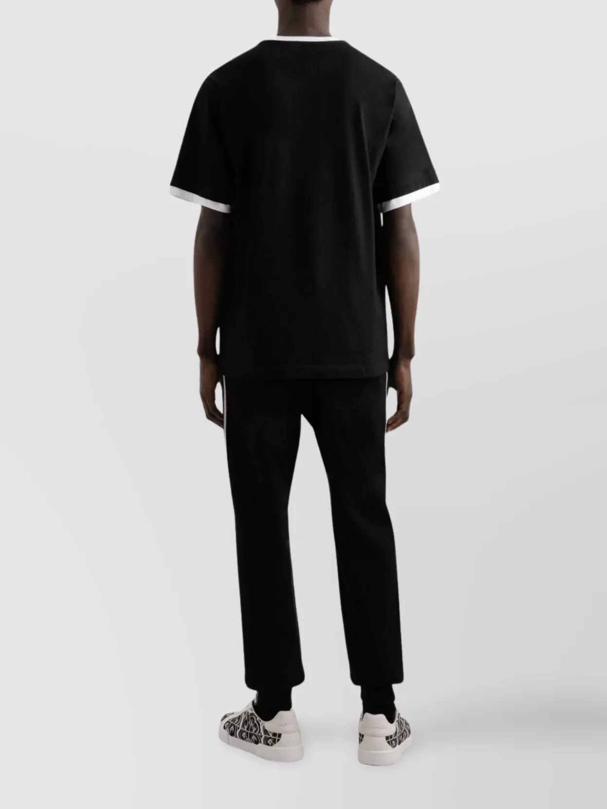 Dolce&Gabbana Short Sleeves With Contrast Trim And Graphic Print