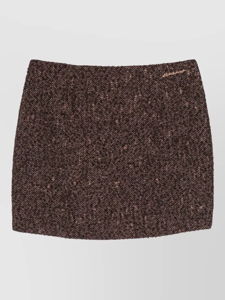 Ermanno Firenze Herringbone Mini Skirt