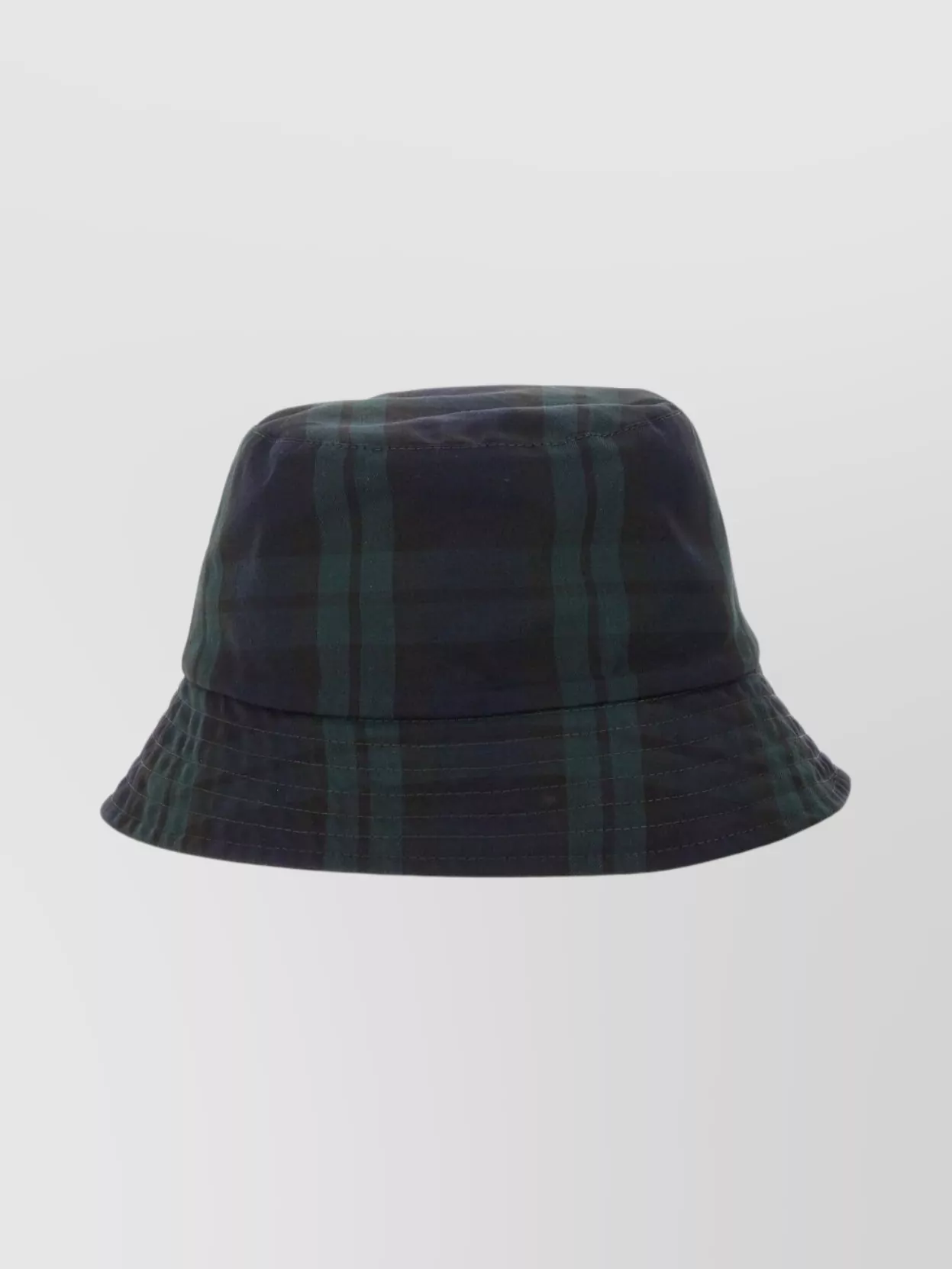 Moncler Checked Pattern Reversible Bucket Hat Design In Blue