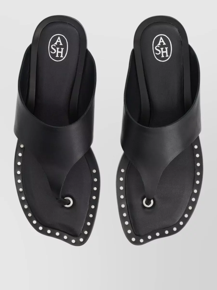 Ash Leather Flip Flops