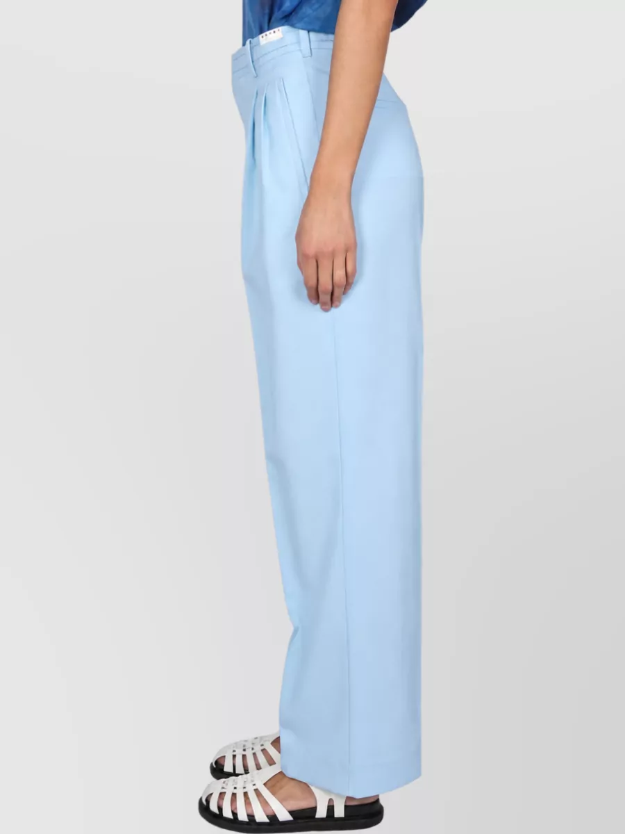Marni Virgin Wool Wide-Leg Tailored Trousers