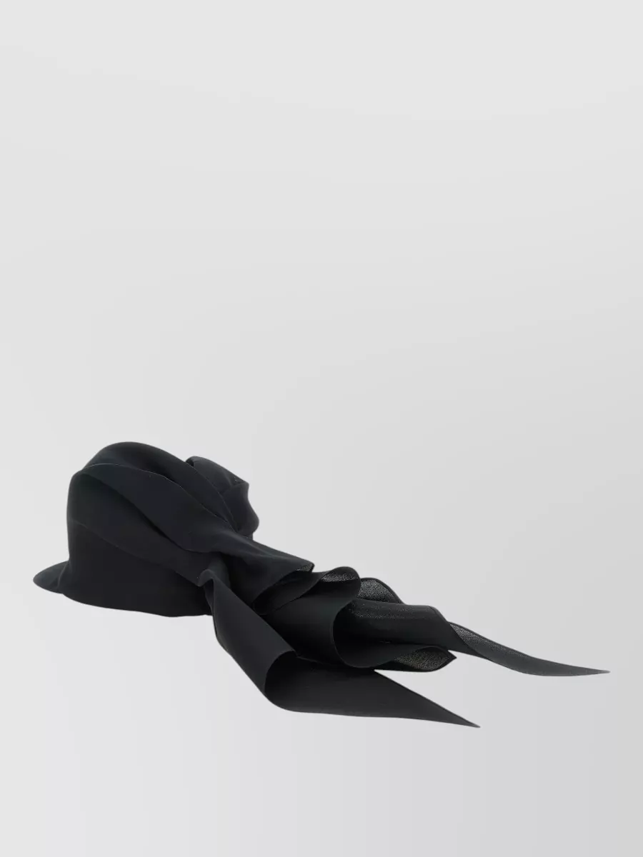 Balenciaga Silk Cap Soft Fabric Bow Wide Brim