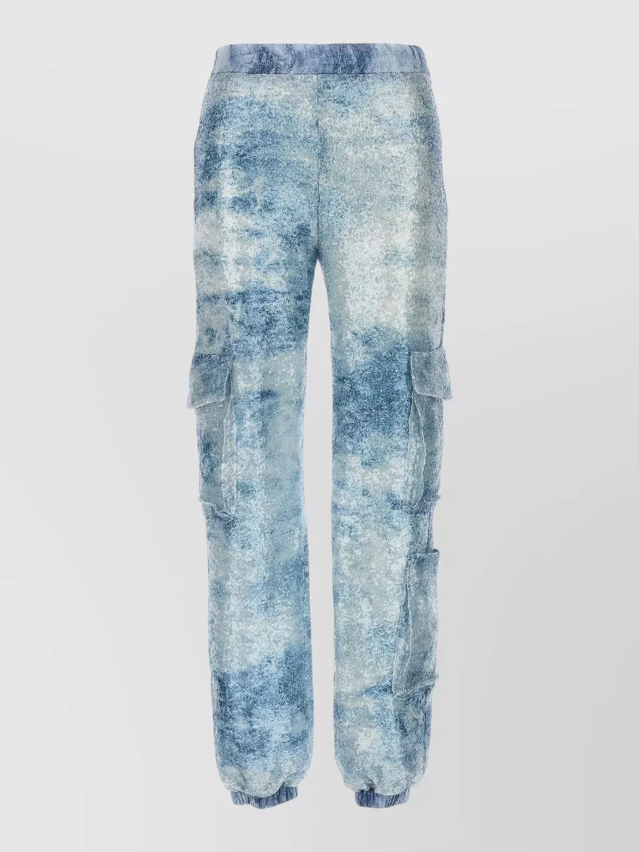 Le Twins camouflage sequin cargo track pants