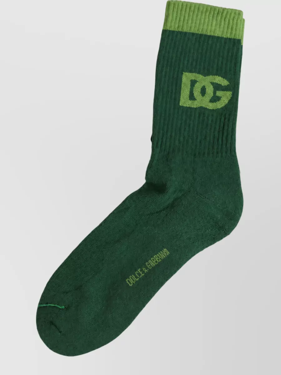 Dolce&Gabbana logo mid calf socks