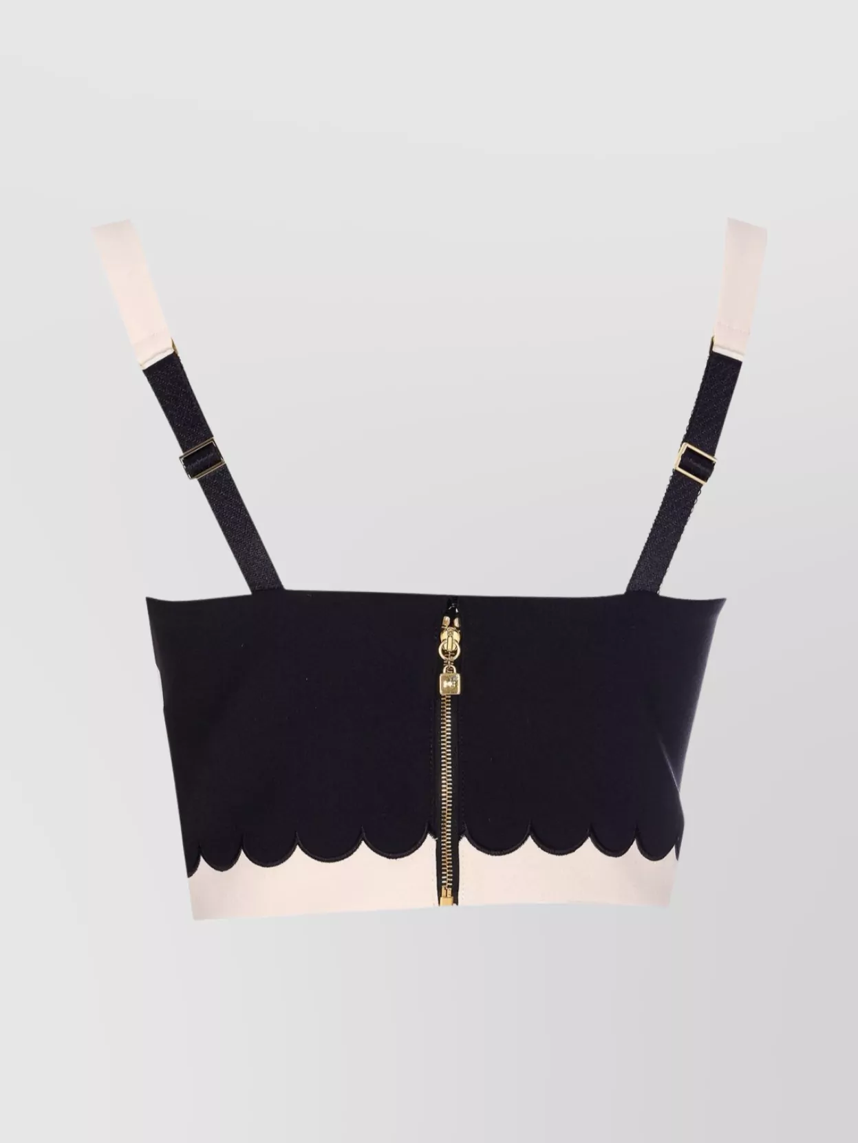 Elisabetta Franchi Shoulder Strap Crop Top With Bow Detail