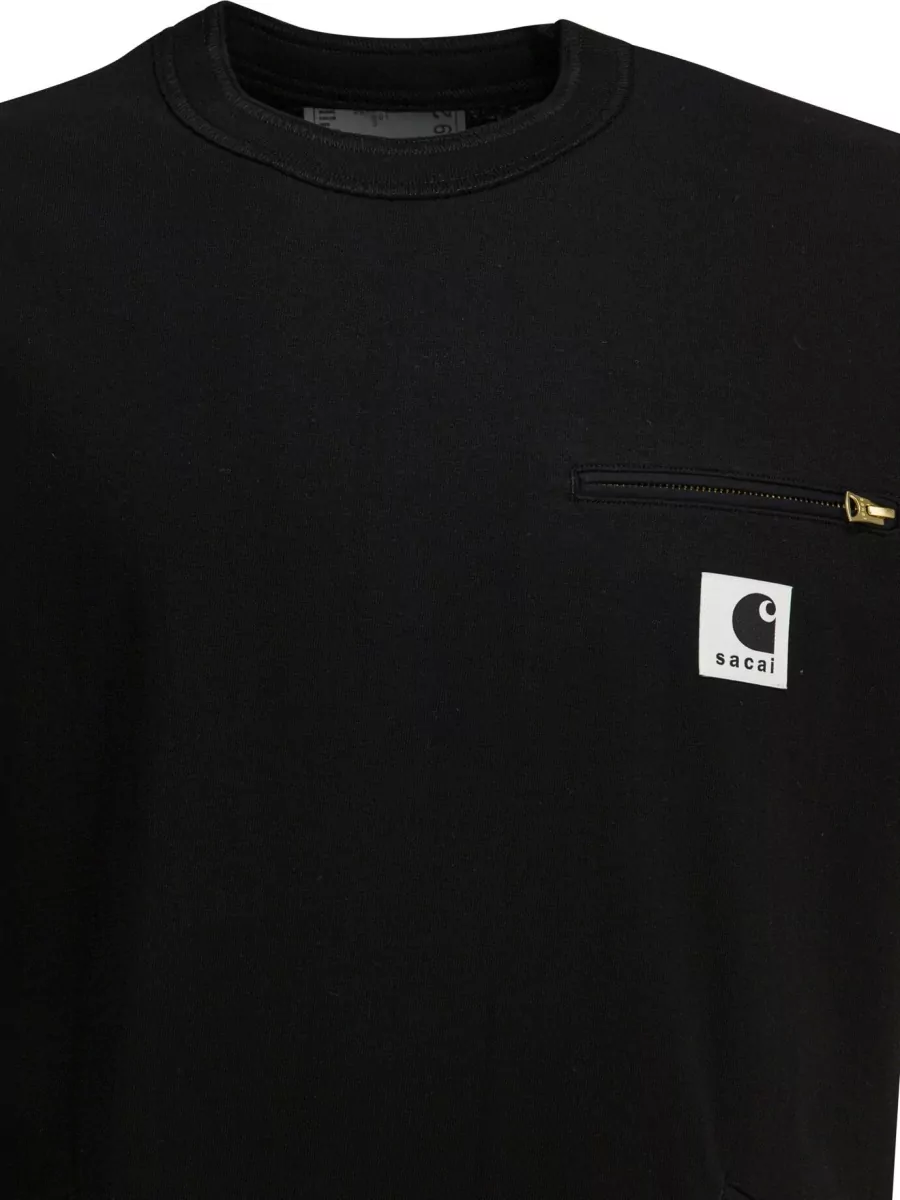 Sacai Cotton Crewneck T-Shirt