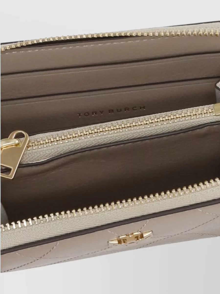 Tory Burch Quilted Leather Zip Wallet