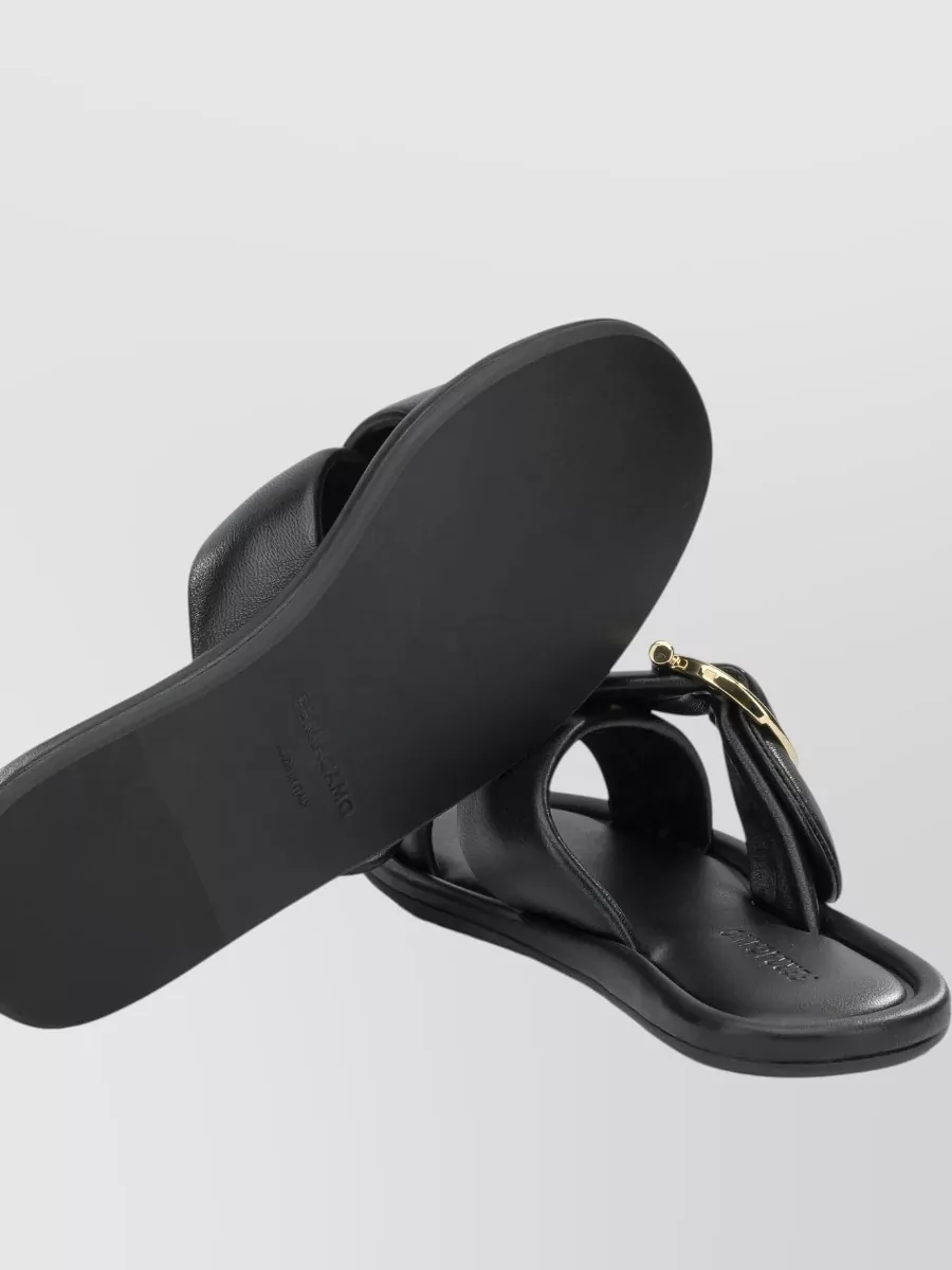 Ferragamo Leather Elyzia Slides