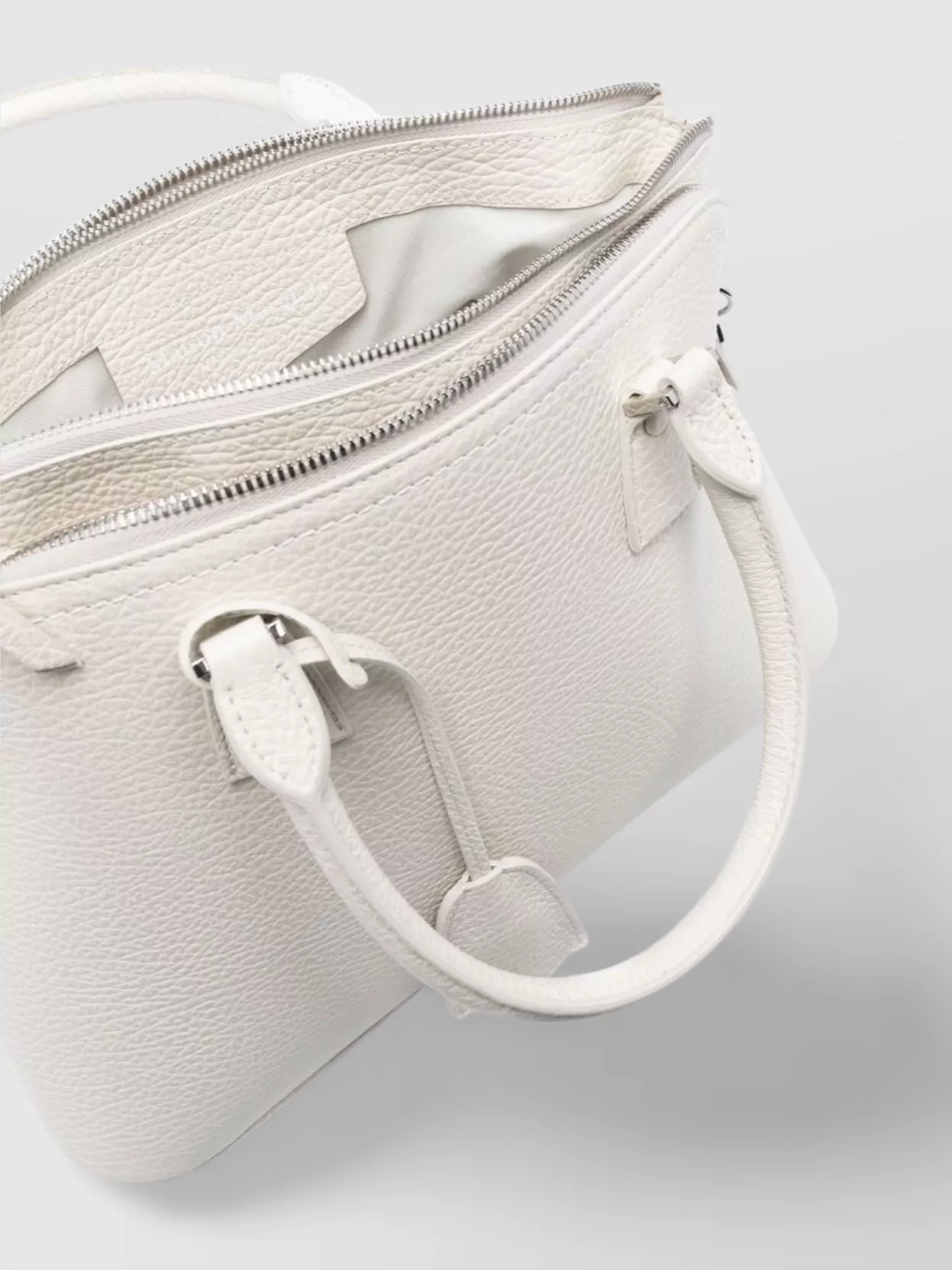 Maison Margiela Textured Top Handle Shoulder Bag With Detachable Strap