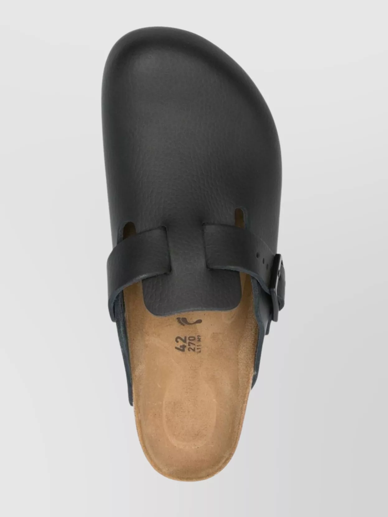Birkenstock Almond Toe Leather Slippers With Ridged Sole