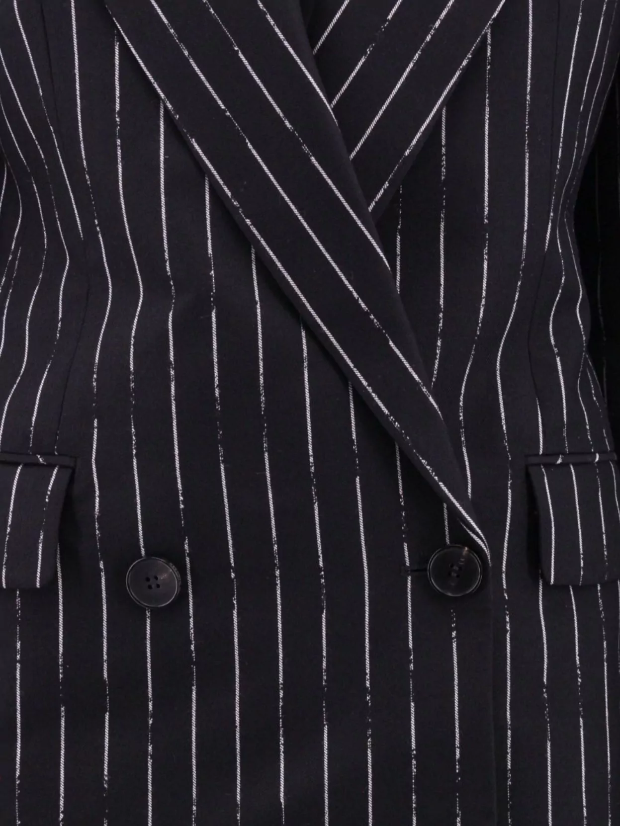Alexander Mcqueen Flared Double-Breasted Pinstripe Blazer