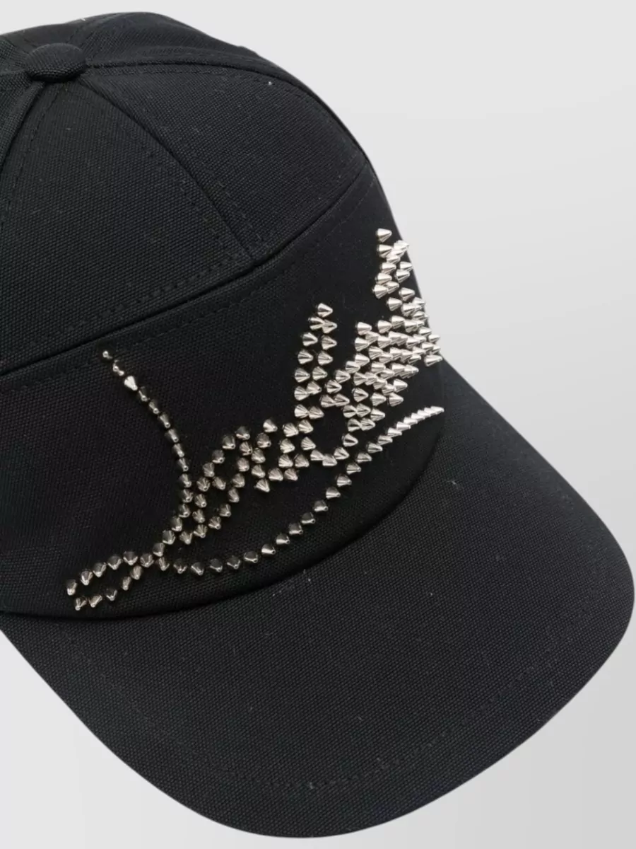 Christian Louboutin Loubishow Embellished Curved Brim Cap