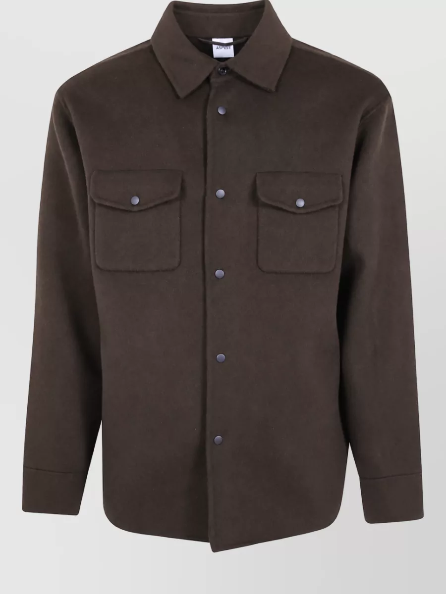 Aspesi wool shirt jacket