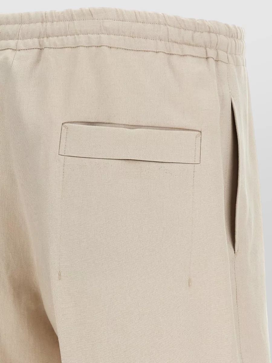 Zegna Linen Bermuda Shorts Featuring Back Side Pockets