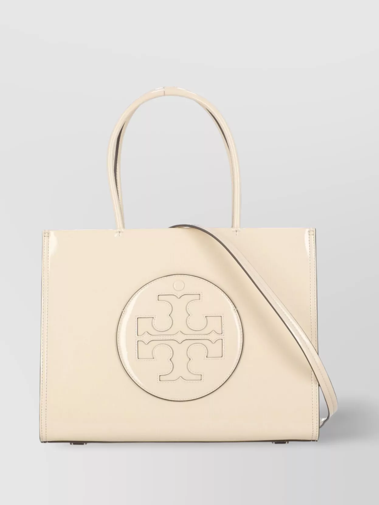 Tory Burch Structured Tote Bag With Top Handles And Shoulder Strap