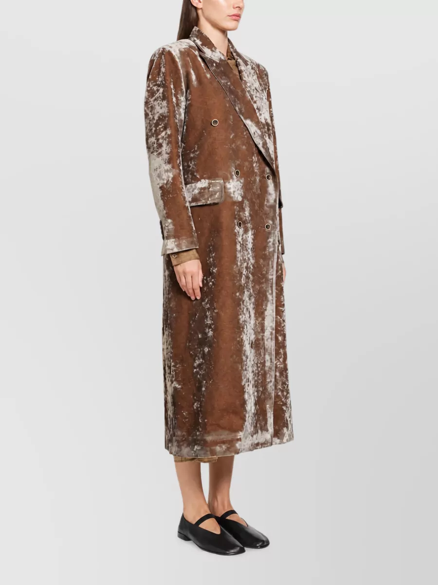 Uma Wang velvet double-breasted coat