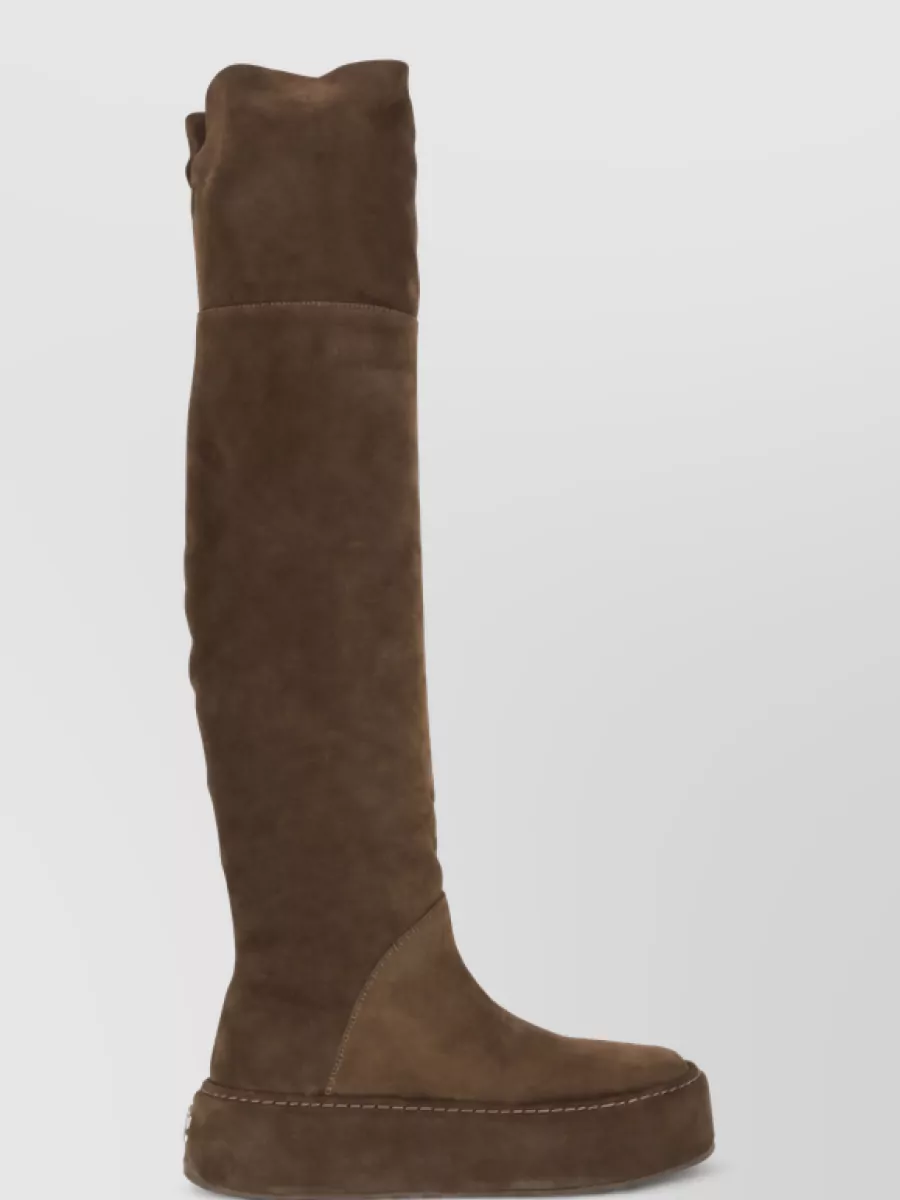 Casadei Suede Leather Knee-High Boots