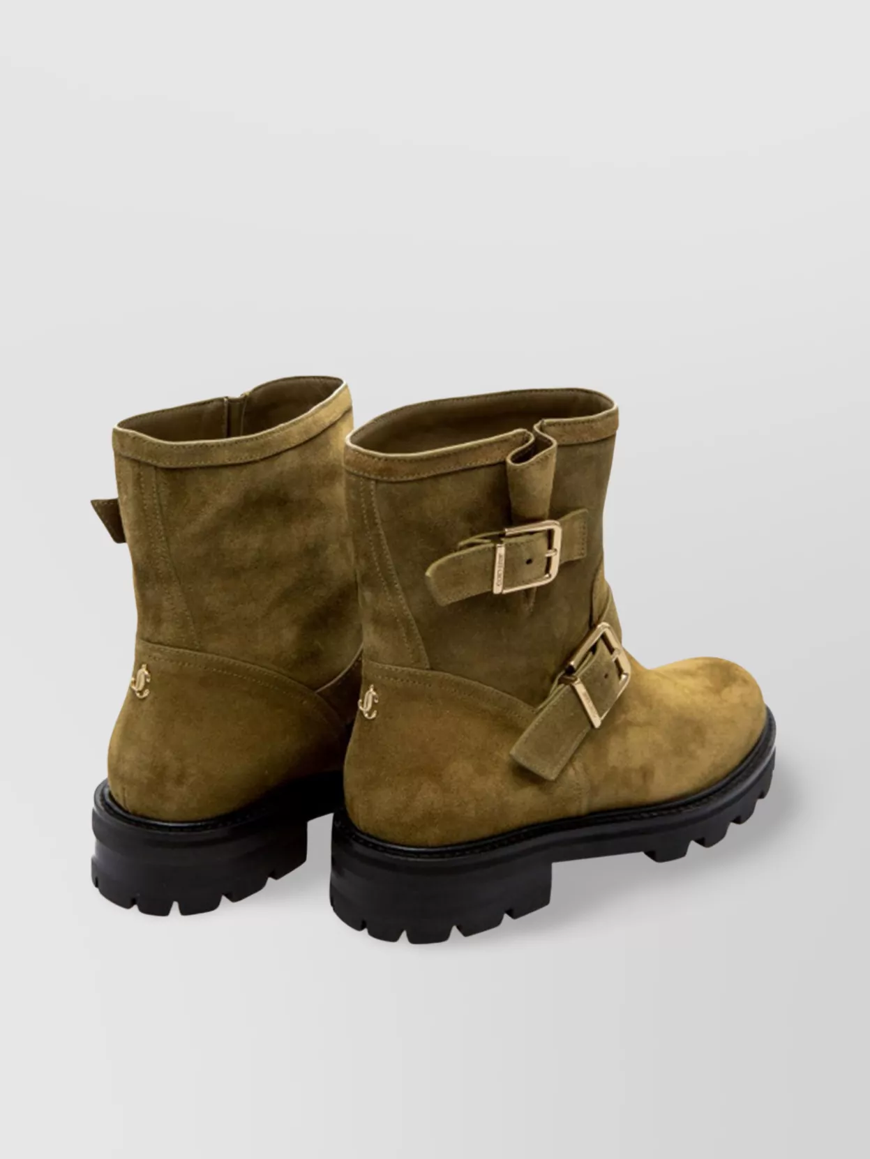 Jimmy Choo Buckle Detail Mid-calf Boots In Green
