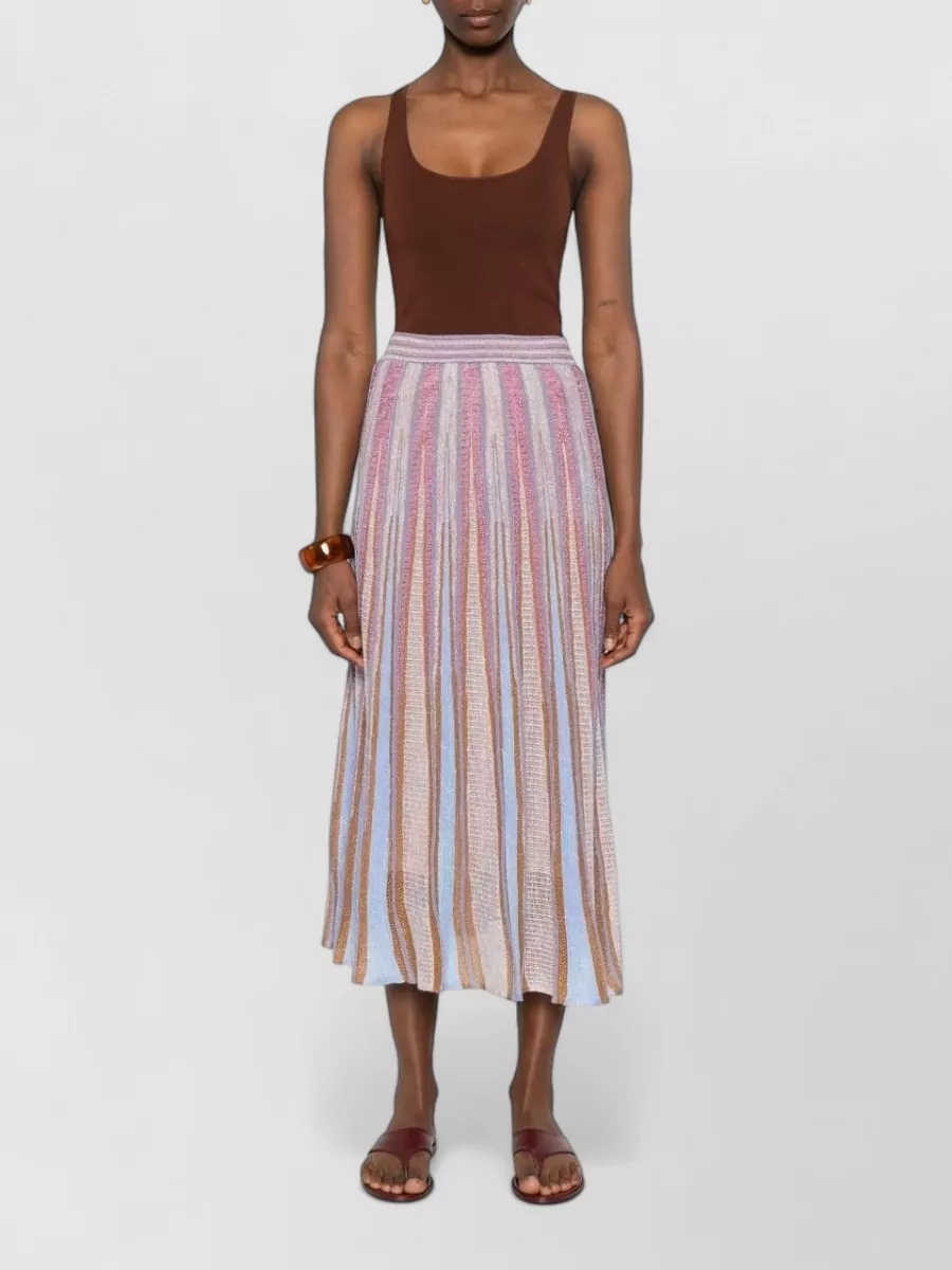 Forte Forte Striped Pleated Maxi Skirt