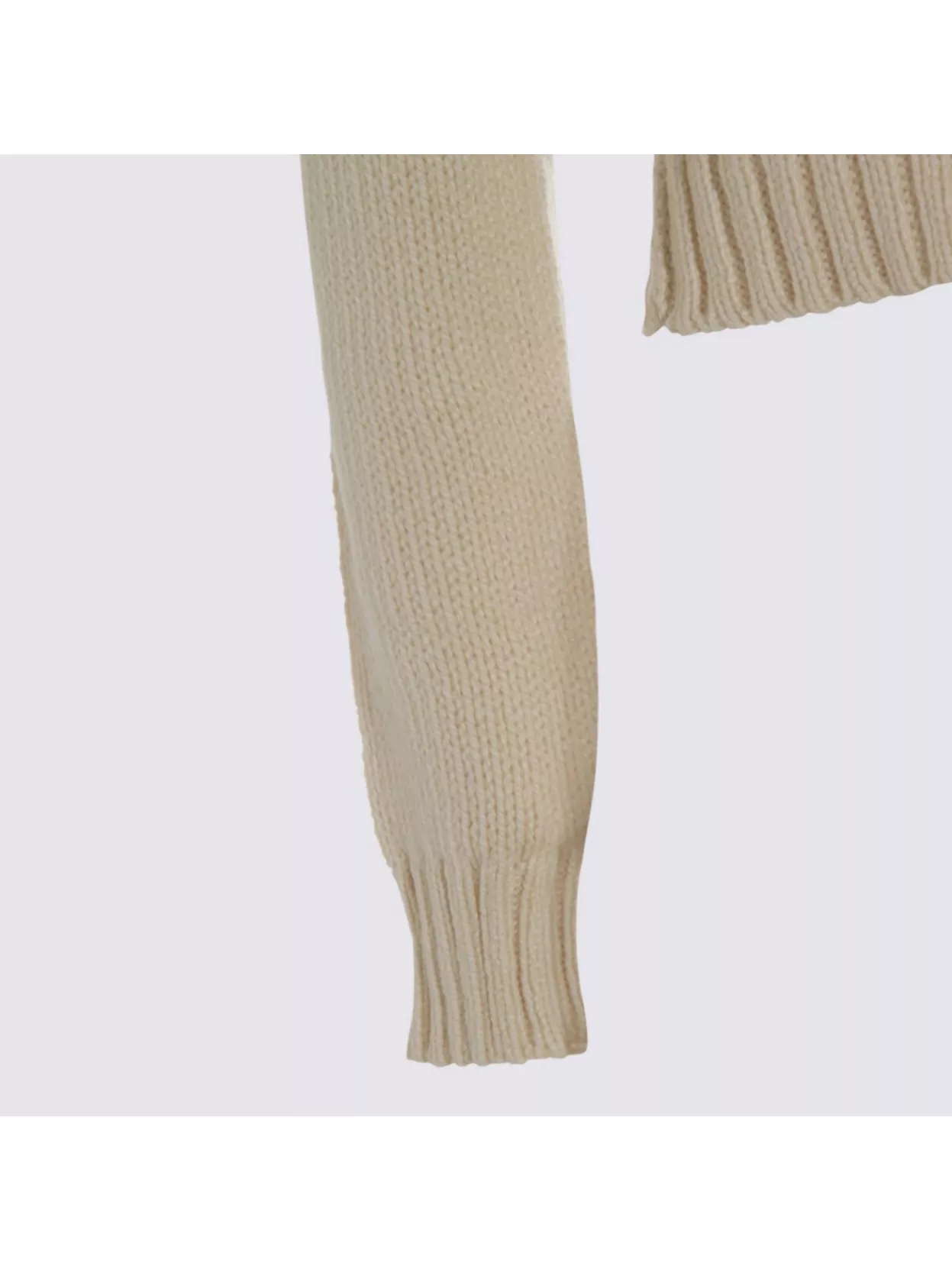 Malo Cropped Knit Sweater With Ribbed Cuffs And Hem