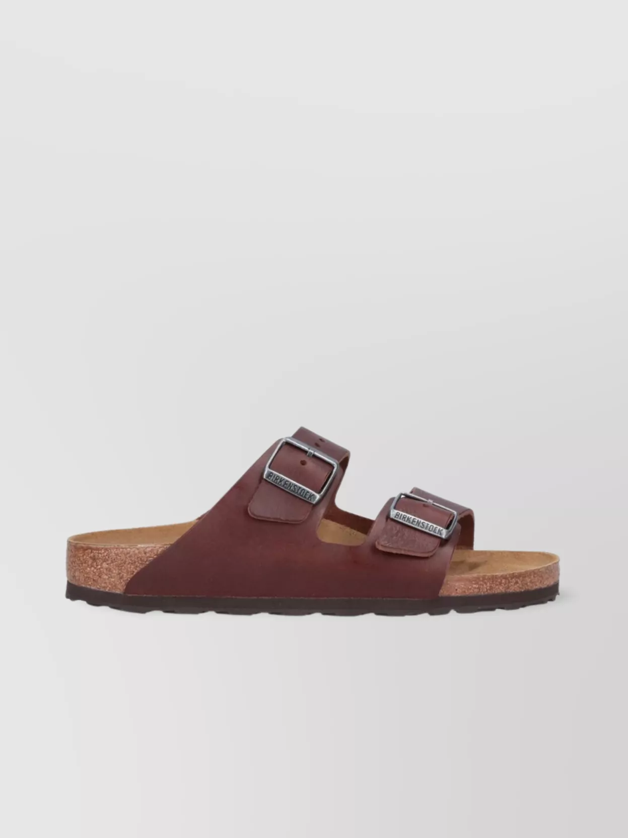 Birkenstock Open Toe Heeled Sandals With Rubber Sole In Brown