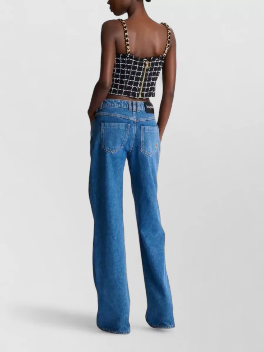 Balmain Buttoned Tweed Tank Top