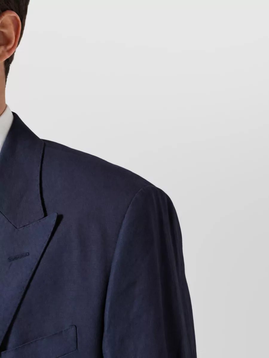 Dolce&Gabbana Linen Single Breasted Suit Jacket