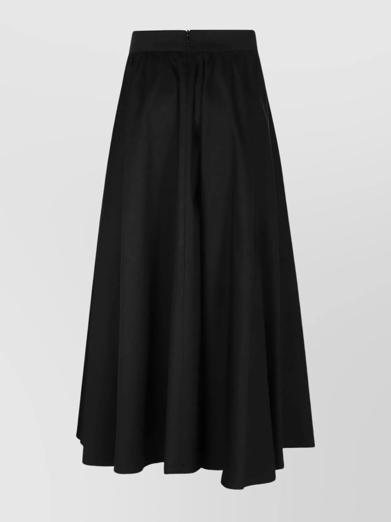Patou High Waist A-line Cotton Skirt In Black