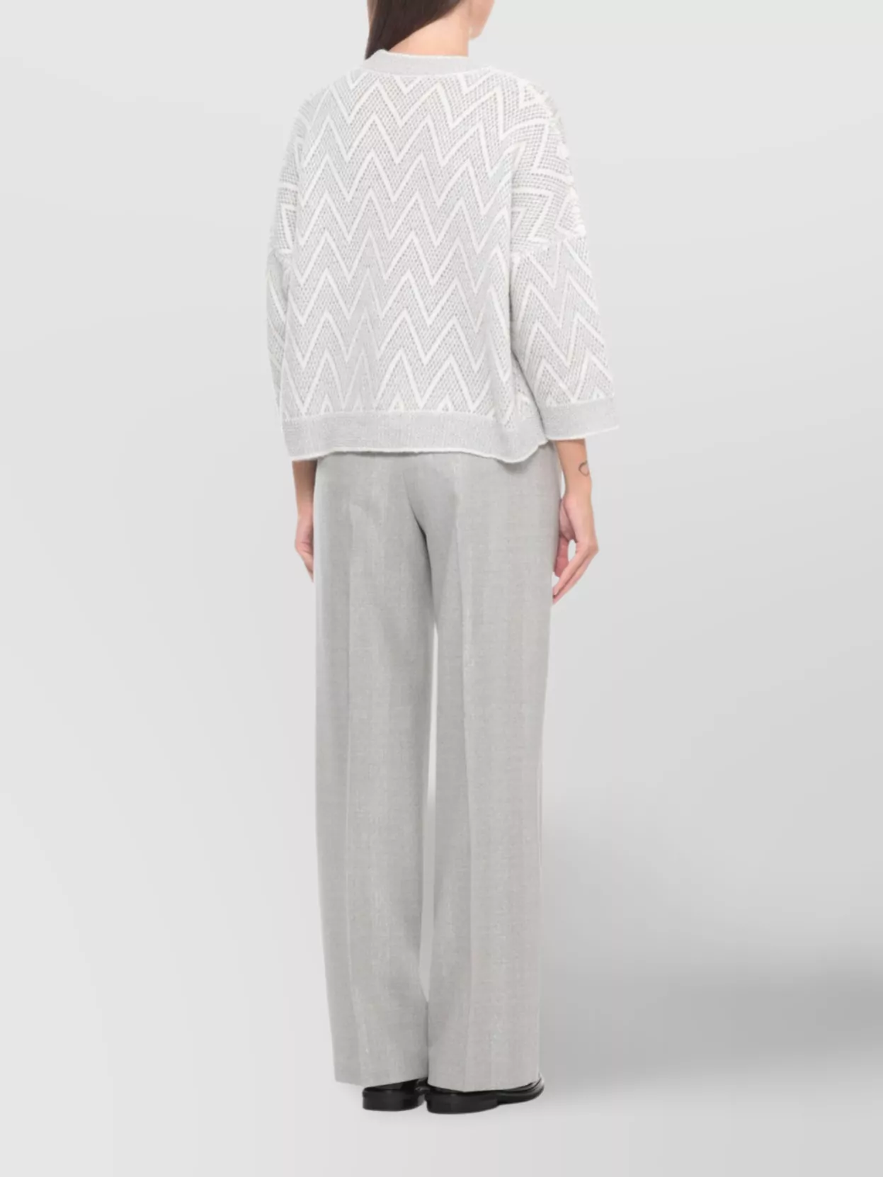 Peserico Knit Sweater Chevron Pattern