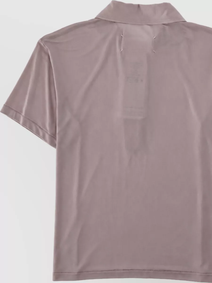 Maison Margiela Cupro Polo Shirt Short Sleeves Design