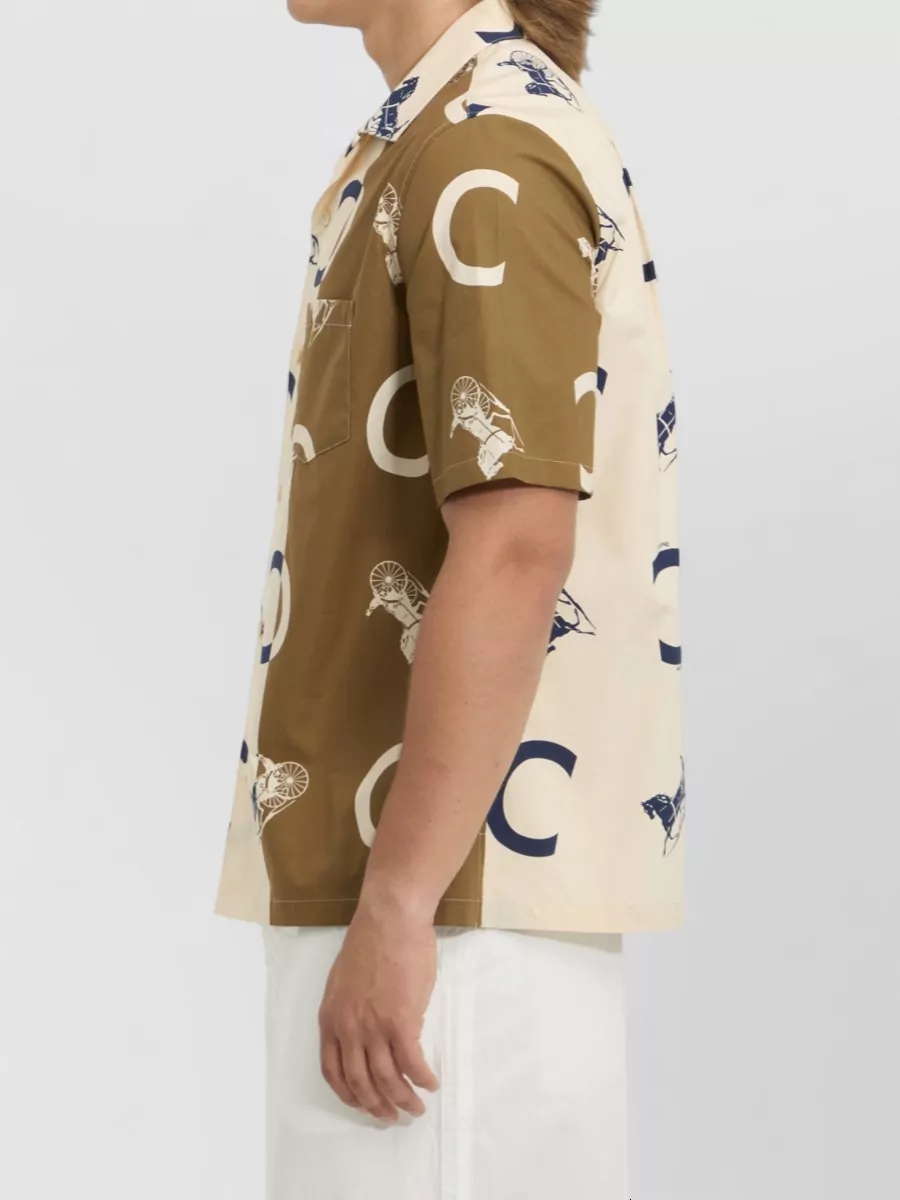 Celine Cotton Printed Bowling Shirt