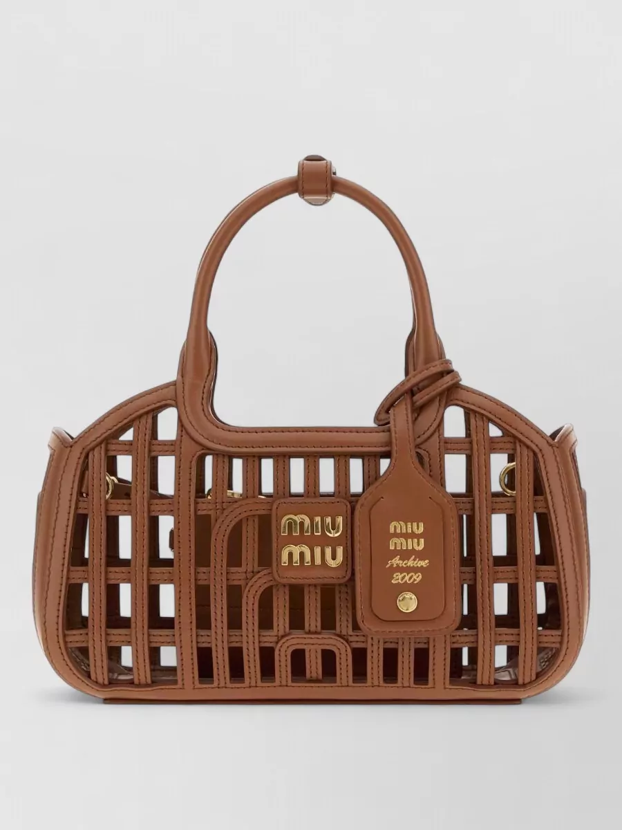 Miu Miu Na leather clutch bag