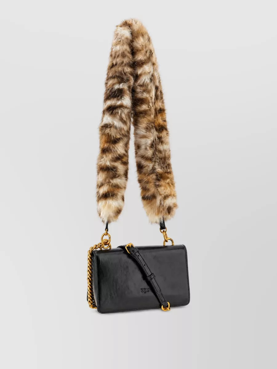 Pinko Love Bag One Mini Leather Clutch Bag