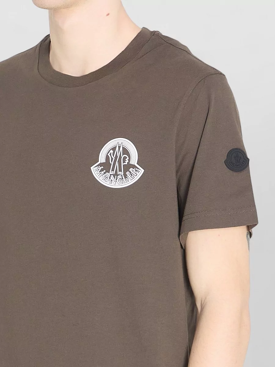Moncler Regular Fit Short Sleeve Cotton Jersey T-Shirt