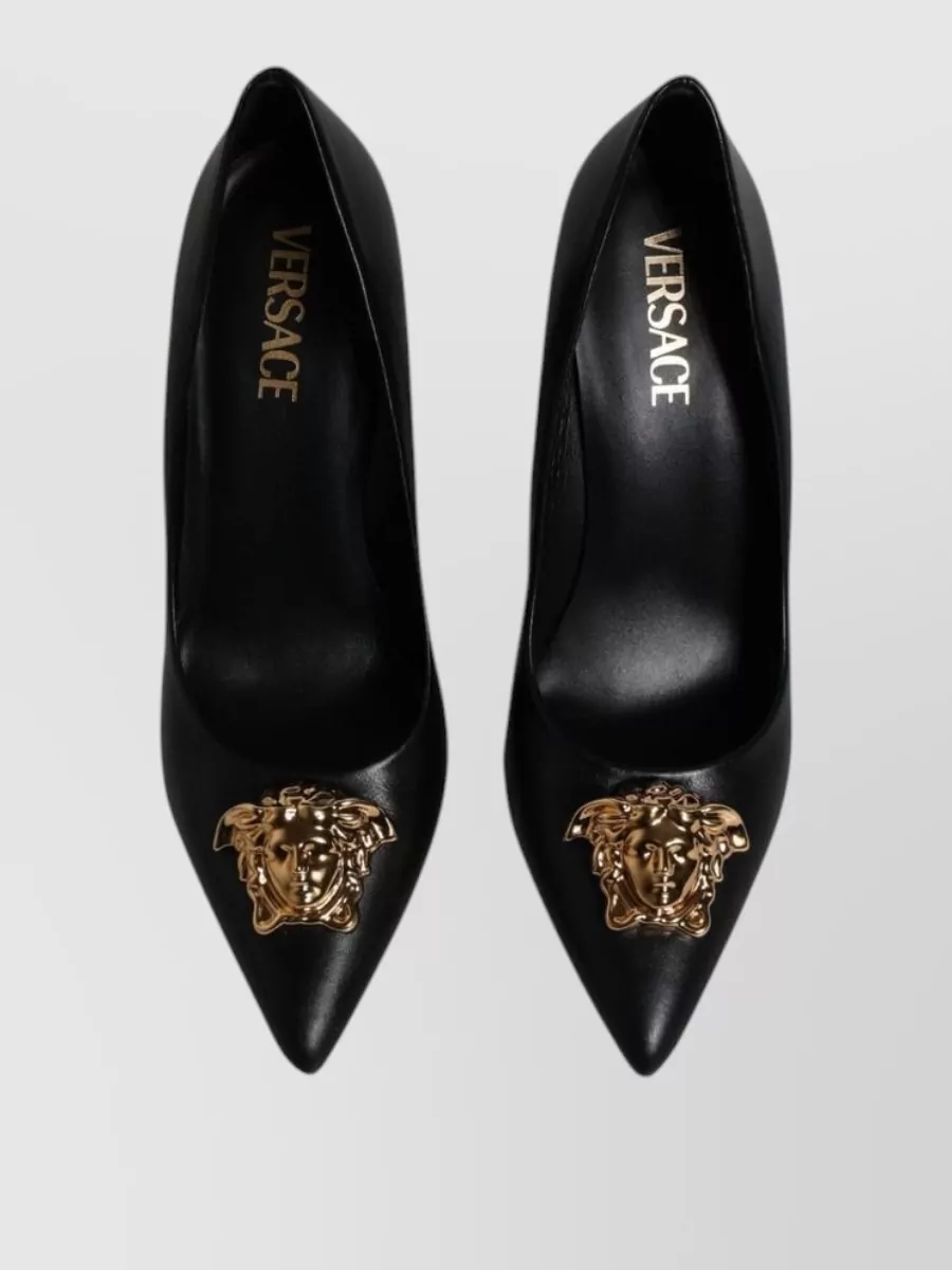 Versace Leather High-Heel Pumps