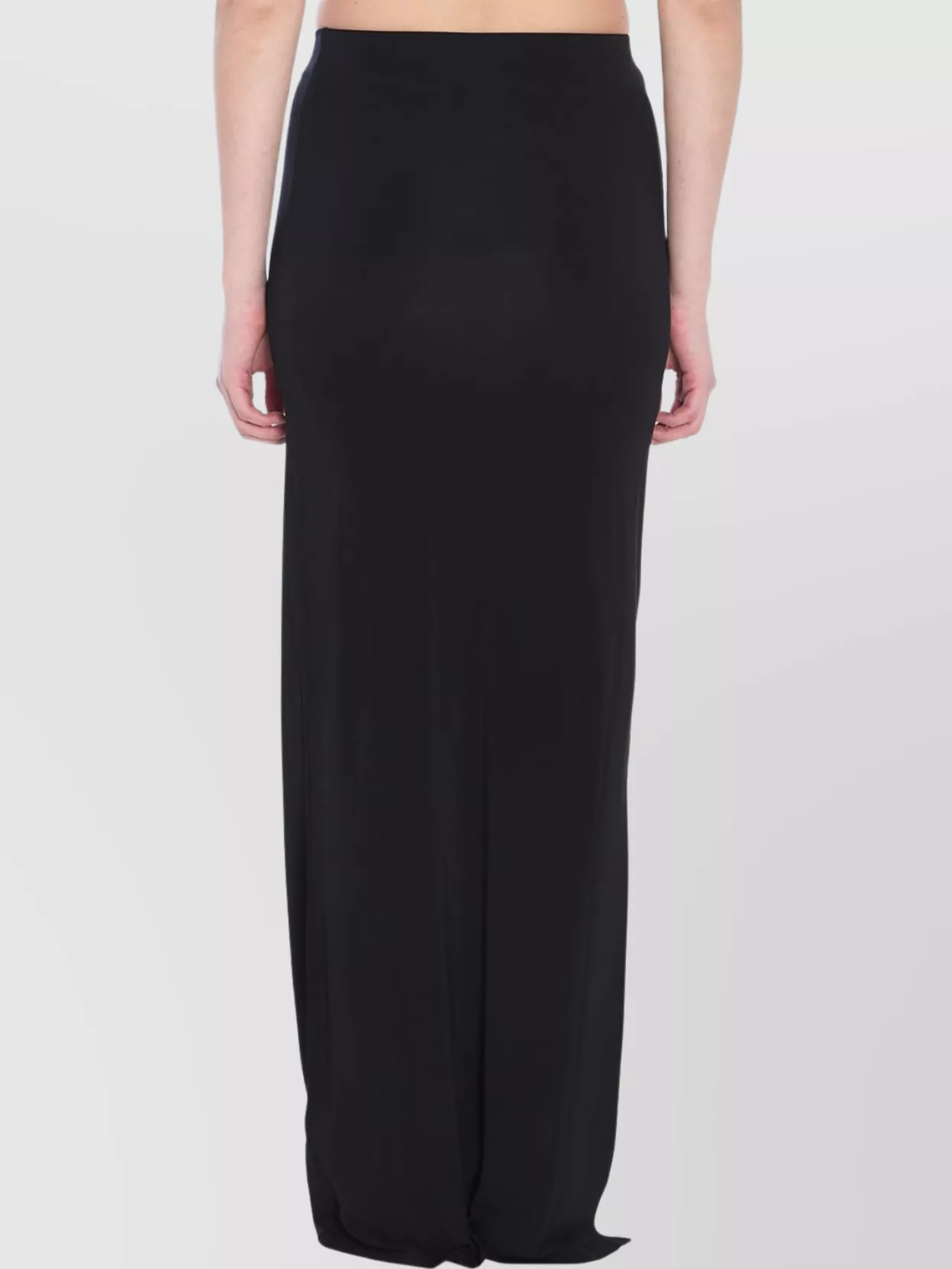 Jacquemus Draped Long Skirt Elasticated Waist In Black