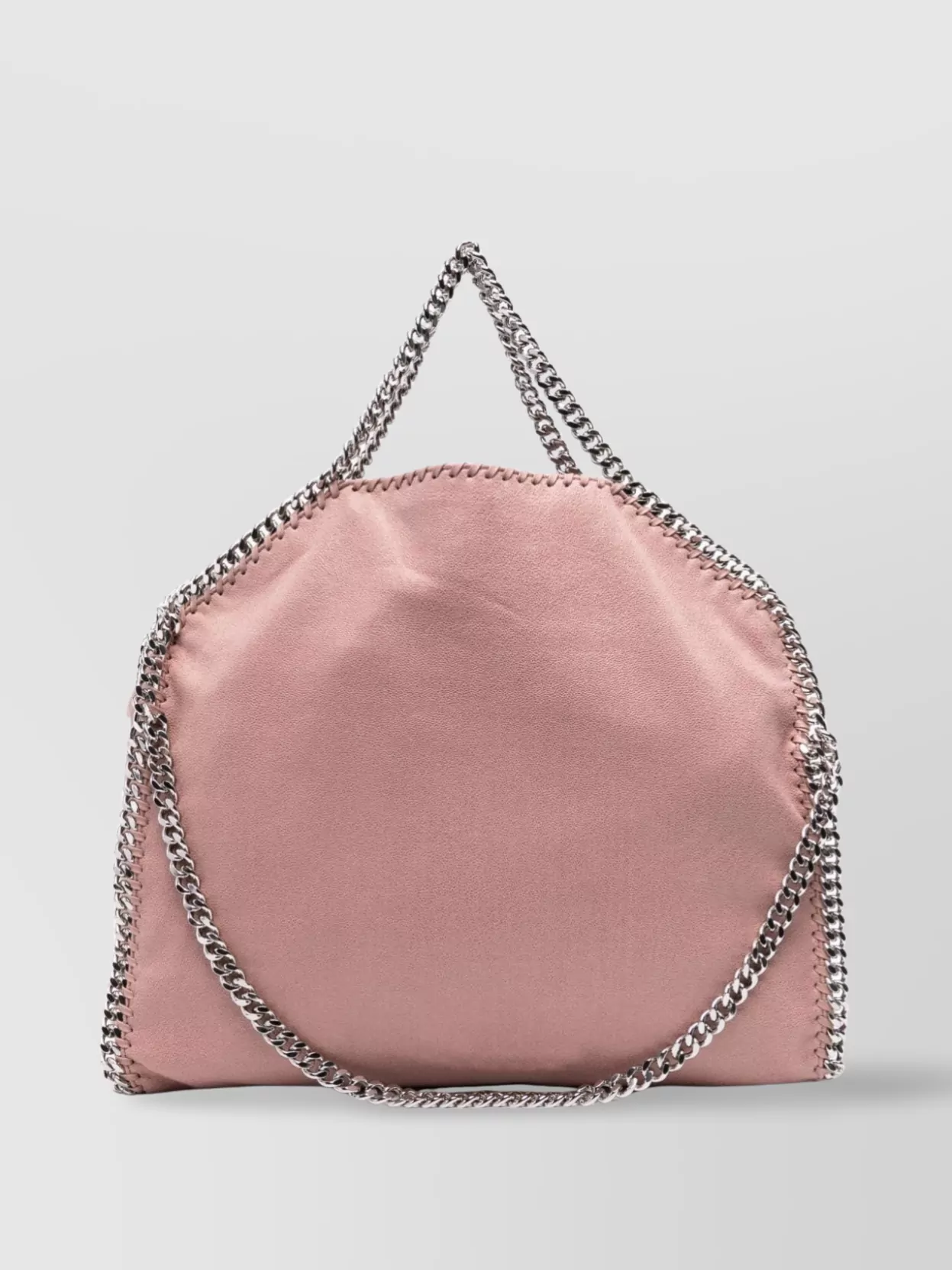 Shop Stella Mccartney Diamond-cut Chain Small Tote Bag In Pink