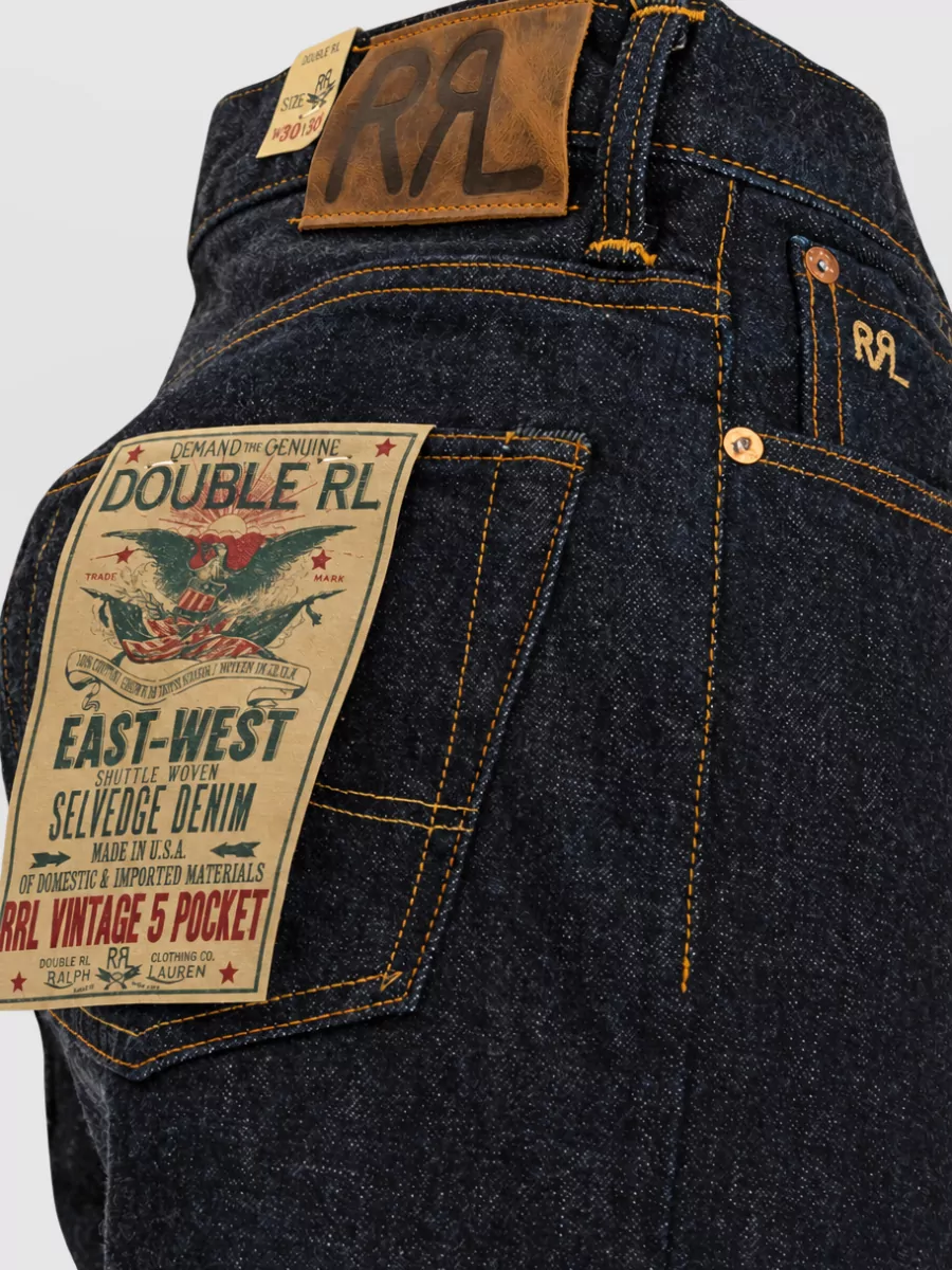 Rrl By Ralph Lauren Straight-Leg Denim Jeans