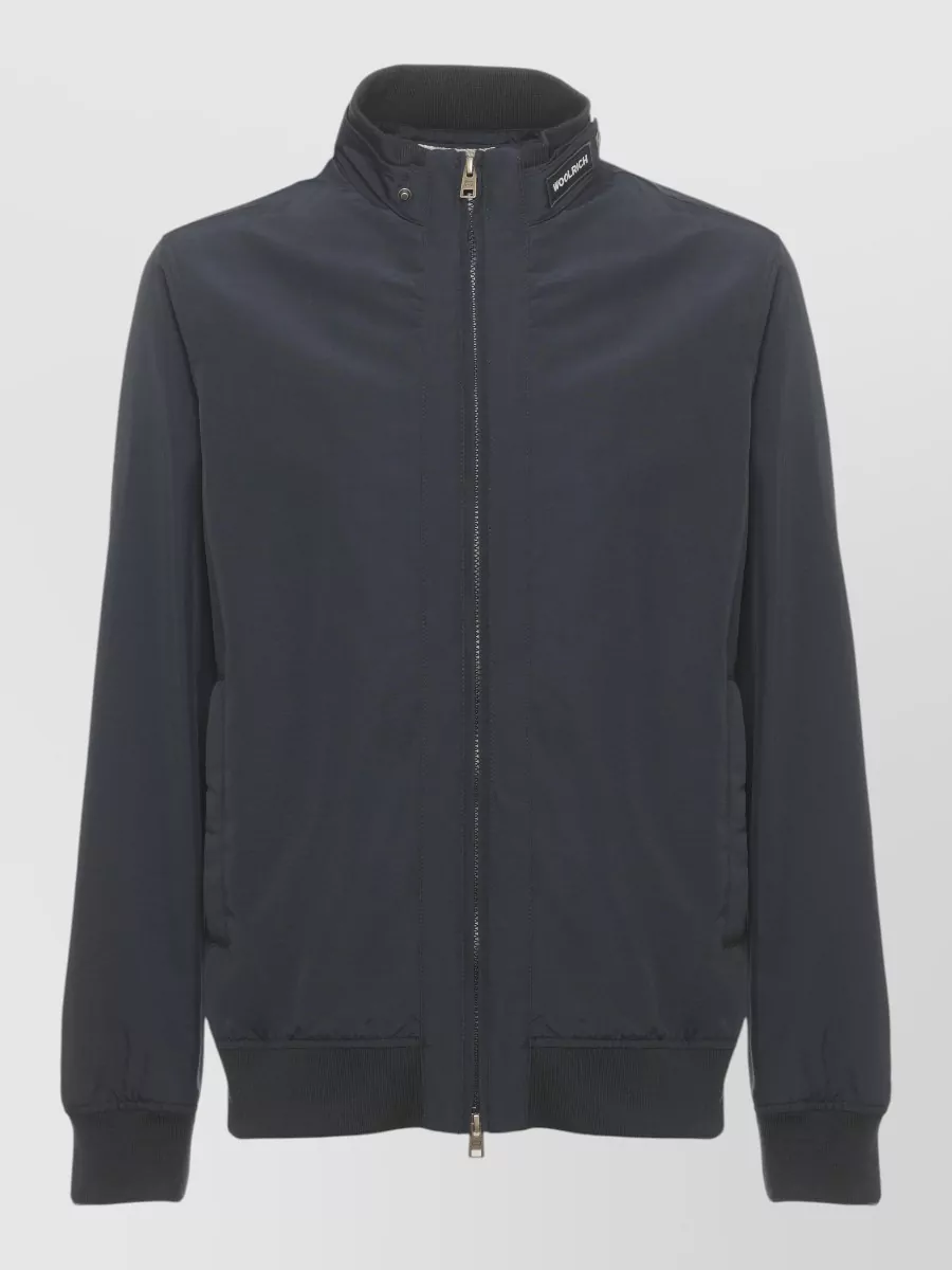 Woolrich ribbed trim bomber jacket