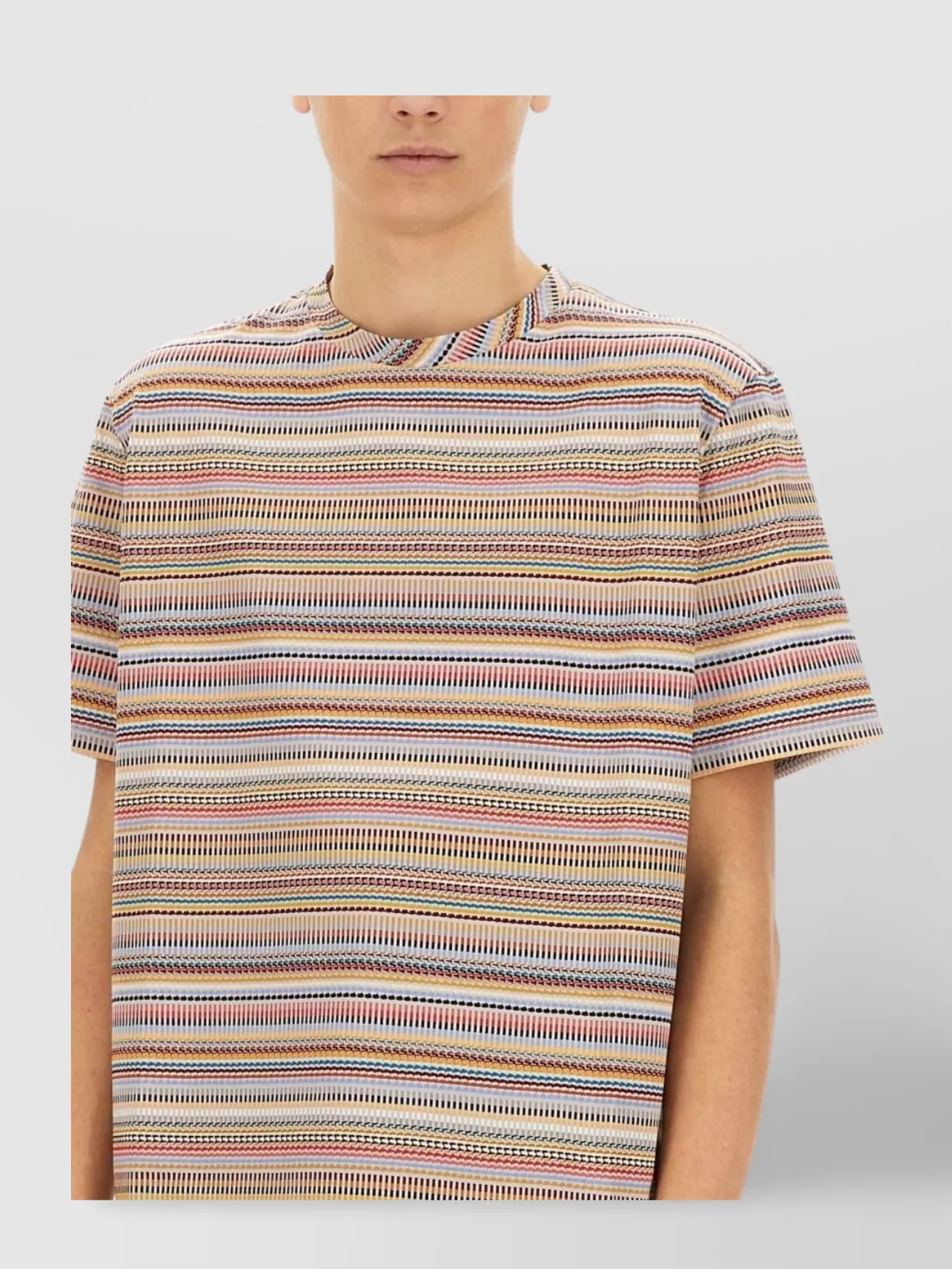 Shop Paul Smith Striped Round Neck Short Sleeve T-shirt