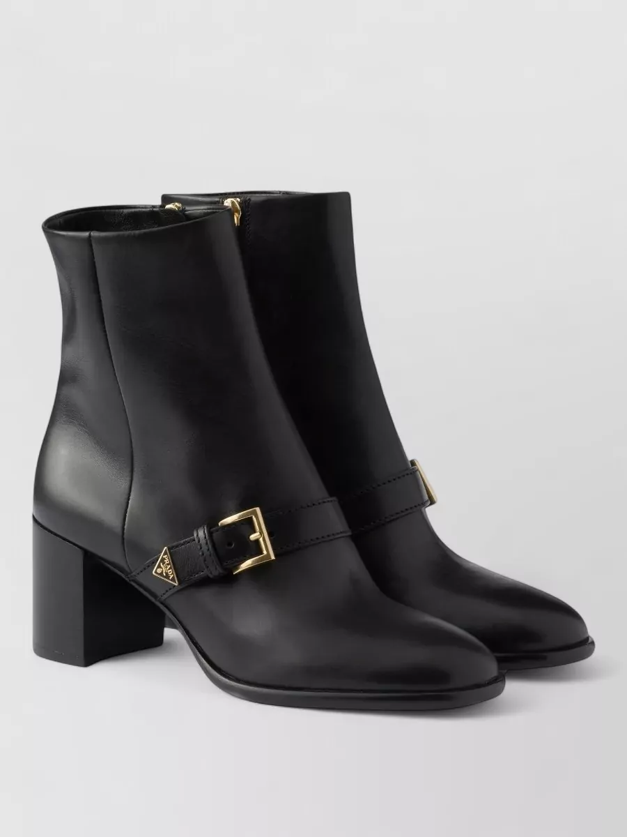 Prada leather ankle boots