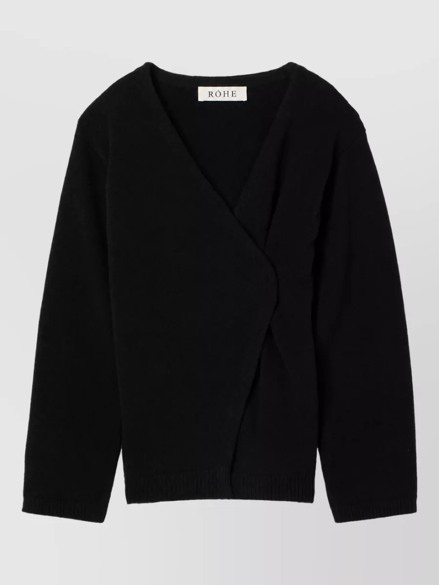 Róhe cashmere wool off-shoulder relaxed-fit cardigan