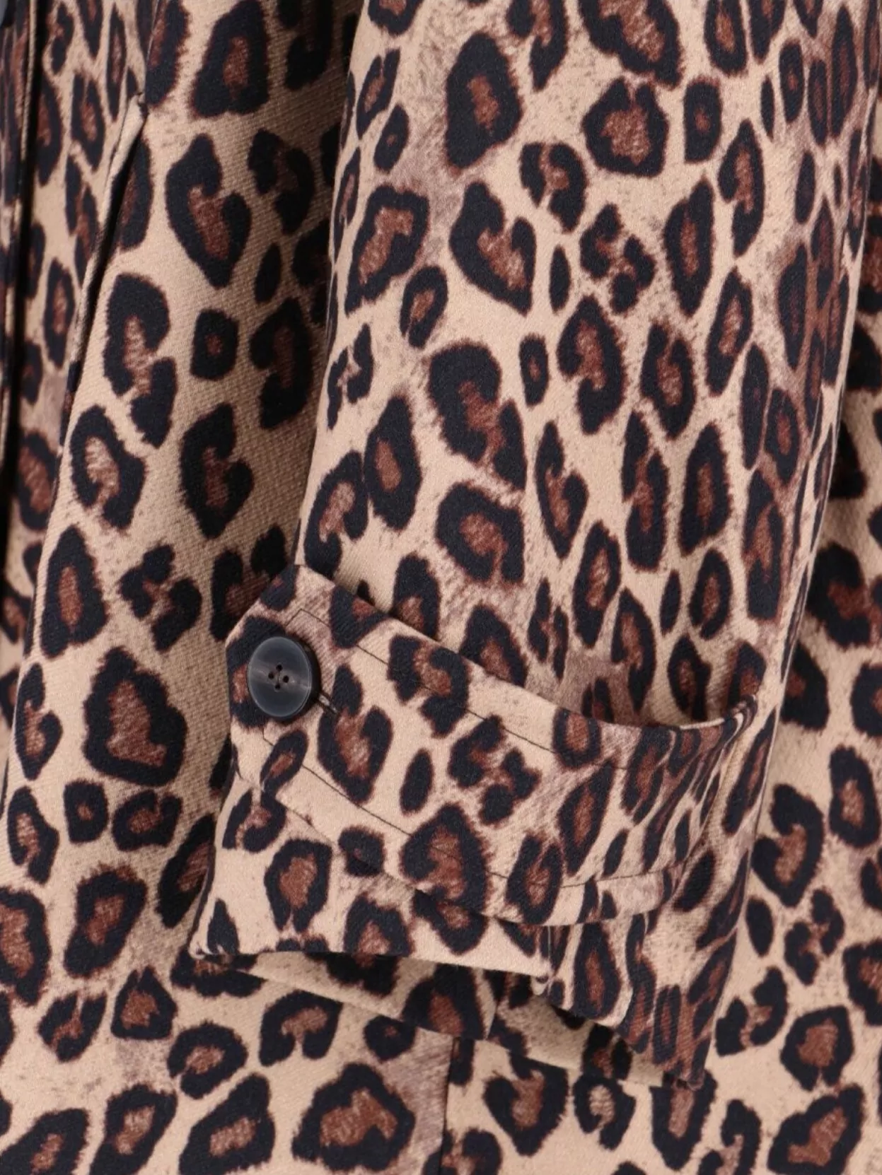 Alberto Biani Animal Print Double Breasted Jacket Wide Collar