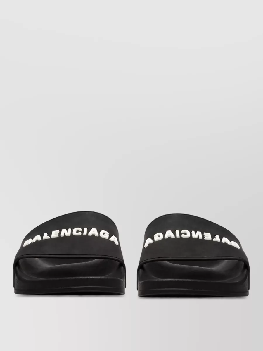 Balenciaga Logo-Print Slides