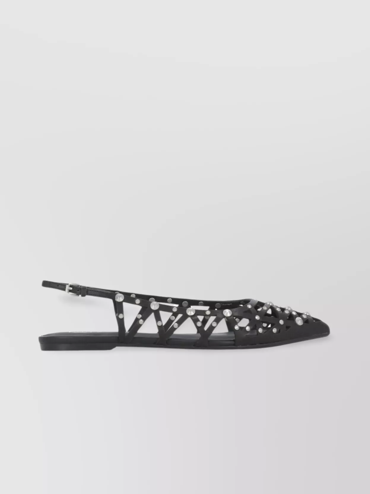 Ash Studded Leather Lace-Up Shoes