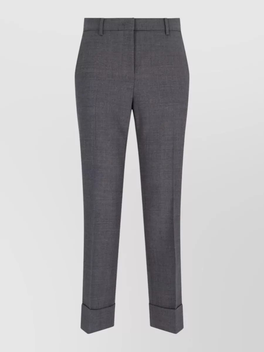 Incotex virgin wool tapered suit trousers