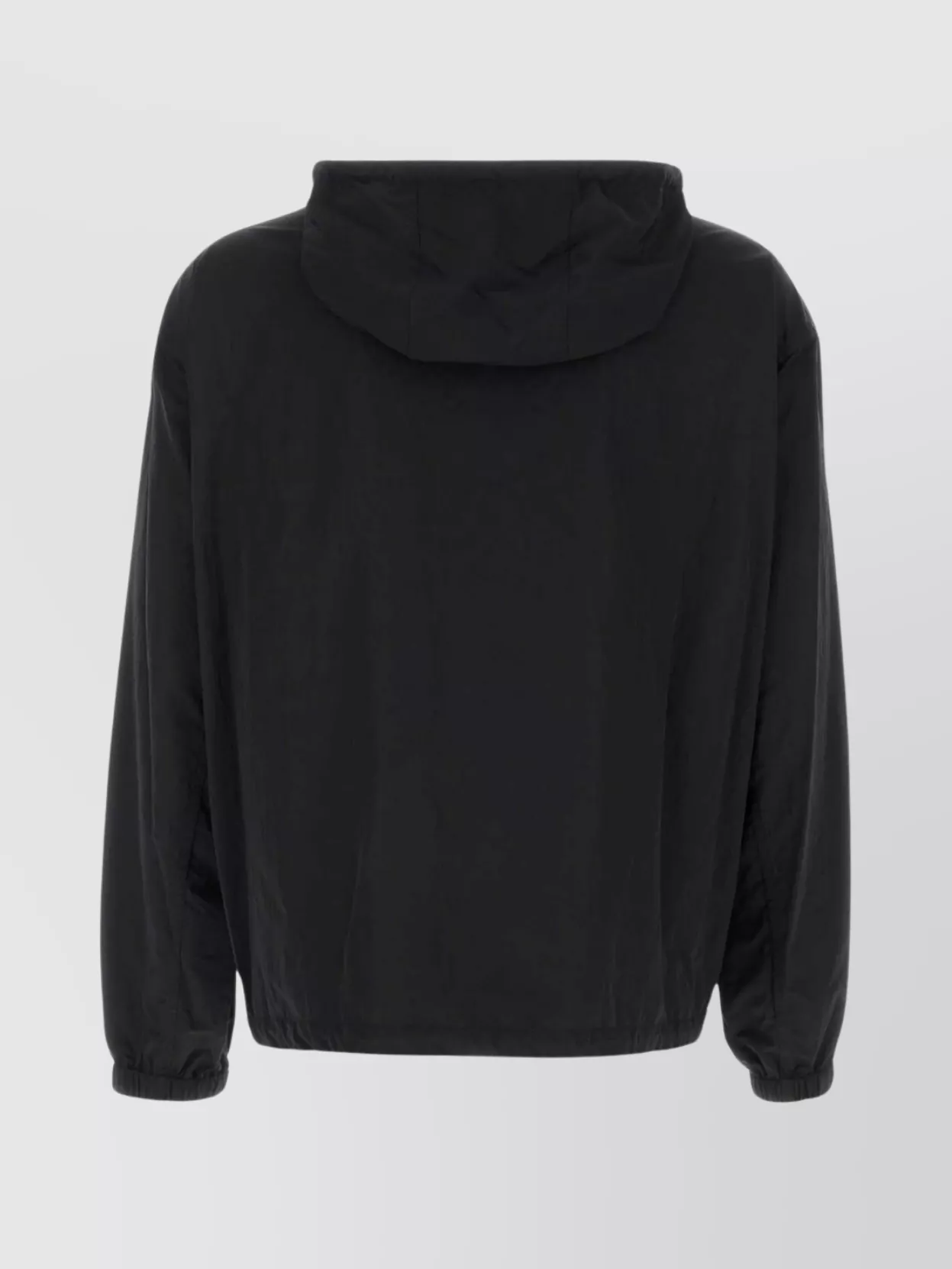 Burberry Nylon Jacket Featuring Hood And Elastic Cuffs In Black