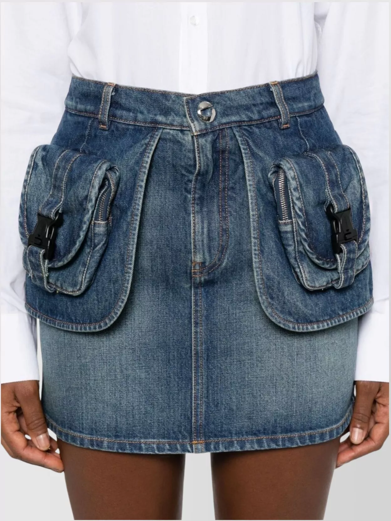 Coperni Mini Skirt With Belt Loops And Pockets