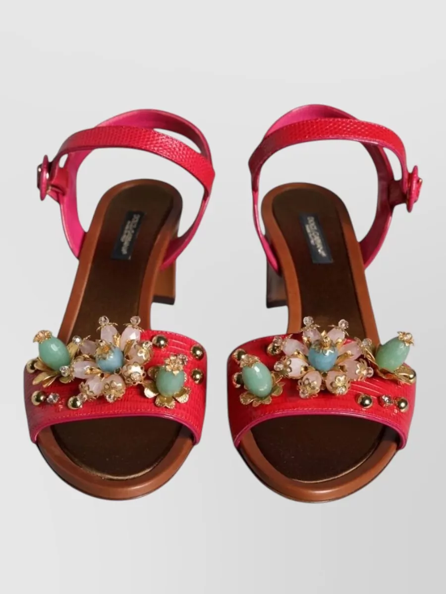 Dolce&Gabbana Leather Embellished Sandals